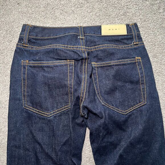 MNML Men's 28 Denim Blue Dark Wash Ankle Zip Slim Denim - Picture 4 of 7